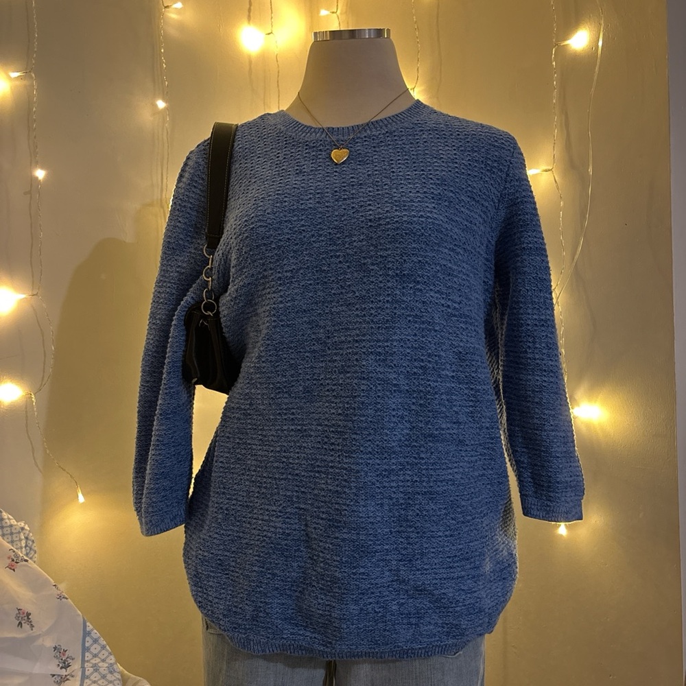 Croft & Barrow Women's Heather Blue Sweater